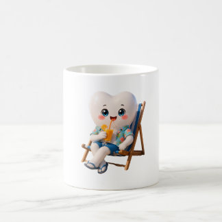 Süßer Zahn entspannt auf Strand-Kaffeetasse | Lust Kaffeetasse