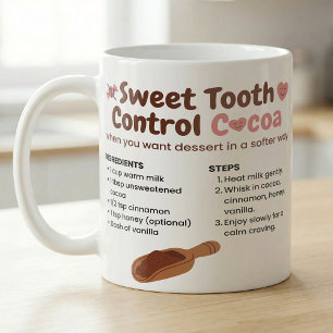Süßer Zahn Kakao, Einfache Rezeptanleitung Kaffeetasse