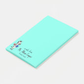 Süßer Zebralehrer Post-it Klebezettel (angewinkelt)