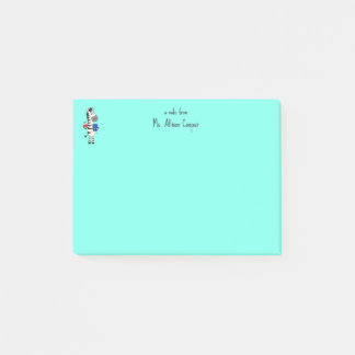Süßer Zebralehrer Post-it Klebezettel