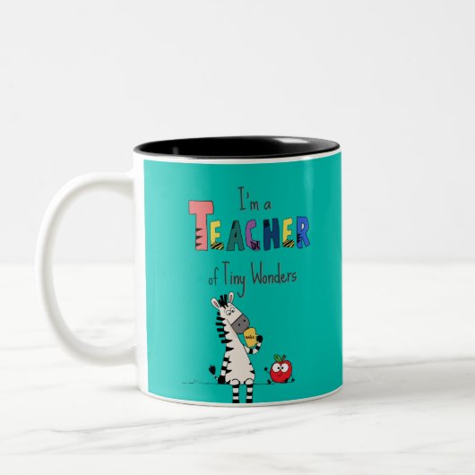 Süßer Zebralehrer  Zweifarbige Tasse (Links)