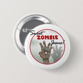 Süßer Zombie Jesus Button (Vorne & Hinten)