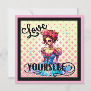 Süßer Zucker-Schädel Feiertagskarte