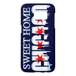 Süßer Zuhause-Chicago-FlaggeSkyline