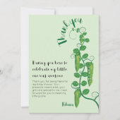 Süßerbse Babydusche Dankeskarte (Vorderseite)