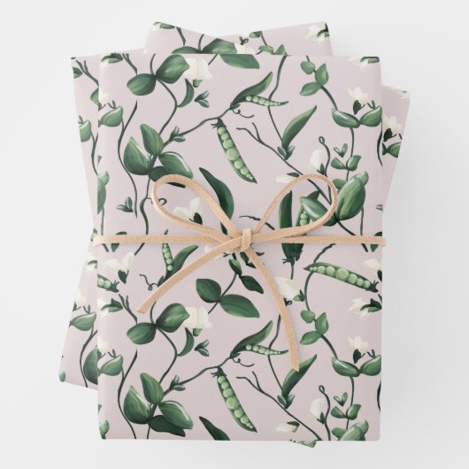 Süßerbse Pflanze Aquarell Geschenkpapier Set (Beispiel)