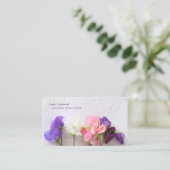 Süßerbsen Telefonnummerkarte (Stehend Vorderseite)