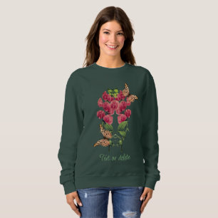 Süßerbsen und Schmetterlinge Personalisiert Sweatshirt