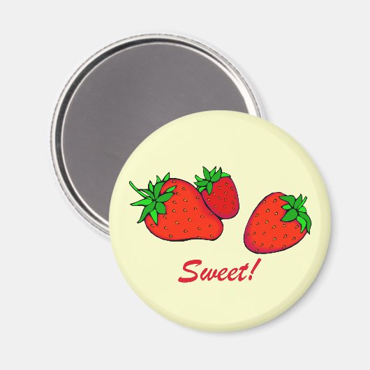 Süßerdbeeren Magnet (Vorderseite/Rückseite)