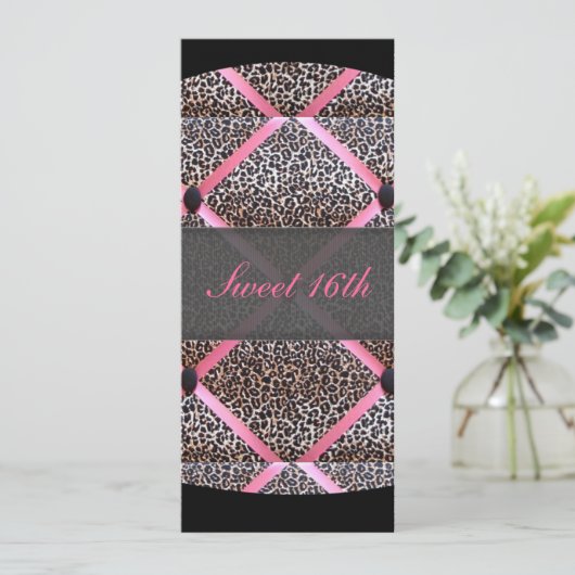 Süßes 16. Lesezeichen Einladung (Stehend Vorderseite)