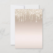 Süßes 16 Parfüm Flasche Gold tropfende Glitzer Dankeskarte (Rückseite)