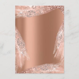 Süßes 16er Brautkleid Rose Kupfer Diamant Schimmer Einladung