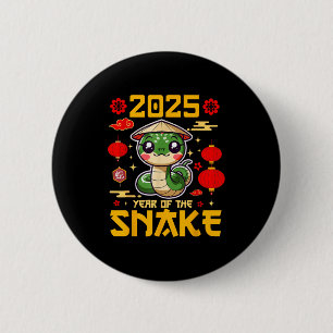 Süßes 2025 Jahr der Schlange Frohes Chinesisches N Button