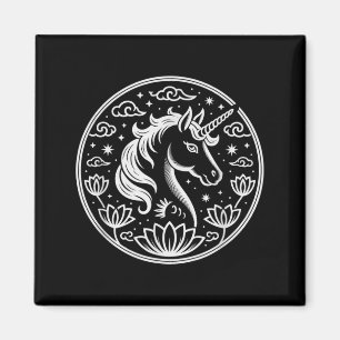 Süßes 2026 Einhorn Jahr des Pferdes Lunar Lady Tie Magnet