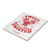 Süßes, aber dreckiges Zitat Candy Cane personalisi Fliese (Seite)