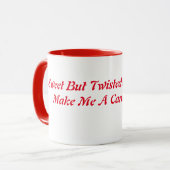 Süßes, aber gedünstetes, lustiges Sprichwort Kaffe Tasse (Vorderseite Links)