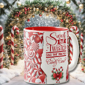 Süßes, aber geflecktes Candy Cane Keramik Tasse