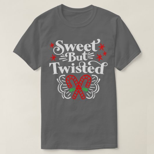 Süßes, aber gefriert Funny Candy Cane Weihnachten T-Shirt (Design vorne)