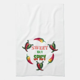 Süßes, aber scharfes, heißes Paprikaschoten Geschirrtuch