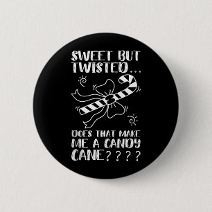 Süßes aber verdrehtes Shirt Lustiger Weihnachts-Ca Button