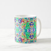 Süßes abstraktes Blumenmuster Kaffeetasse (VorderseiteRechts)