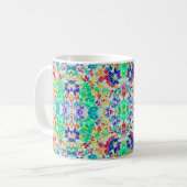 Süßes abstraktes Blumenmuster Kaffeetasse (Vorderseite Links)