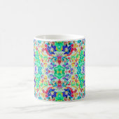 Süßes abstraktes Blumenmuster Kaffeetasse (Mittel)