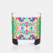 Süßes abstraktes Blumenmuster Whiskyglas (Links)