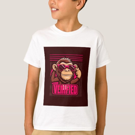 süßes Affen-Design T-Shirt (Vorderseite)