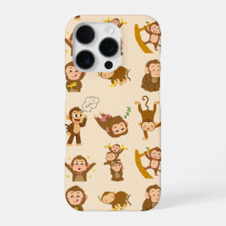 Süßes Affen-Muster-Handyhülle – Adorable Affe D iPhone 16 Pro Hülle