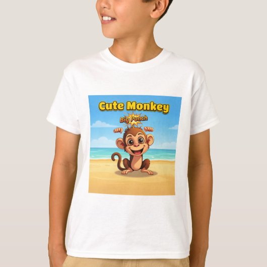 süßes Affendesign für T-Shirt (Vorderseite)
