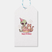Süßes Alien-Geburtstagsdesign Geschenkanhänger (Vorderseite)