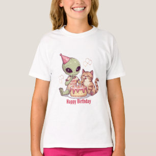 Süßes Alien-Geburtstagsdesign T-Shirt
