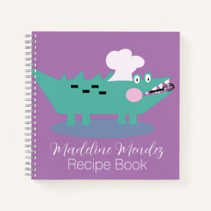 Süßes Alligator-Bäcker-Rezept für Kinder Notizblock