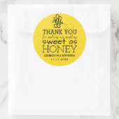 Süßes als Honig-Gastgeschenk Hochzeit Runder Aufkleber (Tasche)