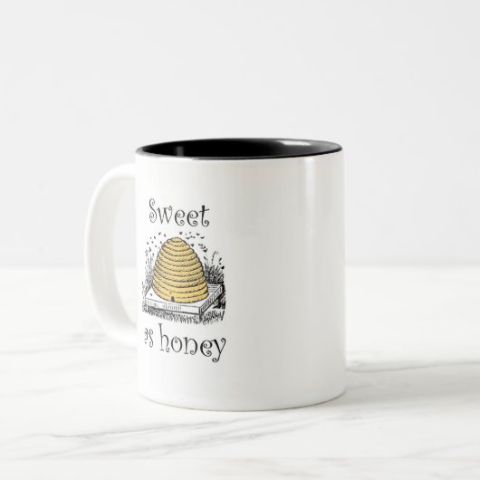 Süßes als Honig Kaffee oder Tee Tasse Cup Bienenst (Vorderseite Links)