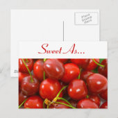 Süßes als Kirschen Postkarte (Vorne/Hinten)