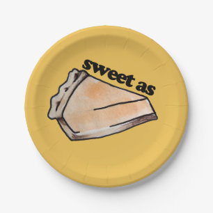 Süßes als Kürbiskuchen Erntedank Abendessen Pappteller