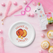 Süßes als Pfirsichreifen Georgien Pfirsiche Obst Pappteller (Party)