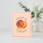 Süßes als Pfirsichreifen Georgien Pfirsiche Obst Postkarte (Stehend Vorderseite)