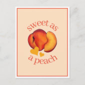 Süßes als Pfirsichreifen Georgien Pfirsiche Obst Postkarte (Vorderseite)