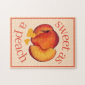 Süßes als Pfirsichreifen Georgien Pfirsiche Obst Puzzle (Horizontal)