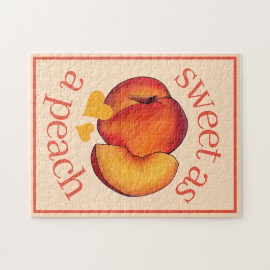 Süßes als Pfirsichreifen Georgien Pfirsiche Obst Puzzle (Horizontal)