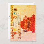 Süßes als Süßwarenkuchen Feiertagskarte (Vorne/Hinten)