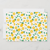 Süßes Ananas 1. Geburtstag Party Einladung (Rückseite)