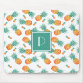 Süßes Ananas-Fruchtmuster-Monogramm Mousepad (Vorne)