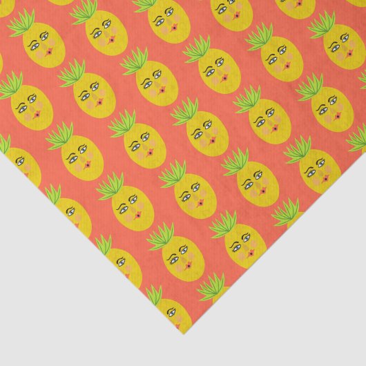 Süßes Ananas-Geschenk Seidenpapier (Ausschnitt)