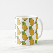 Süßes Ananas-Muster Kaffeetasse (VorderseiteRechts)