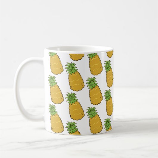 Süßes Ananas-Muster Kaffeetasse (Links)