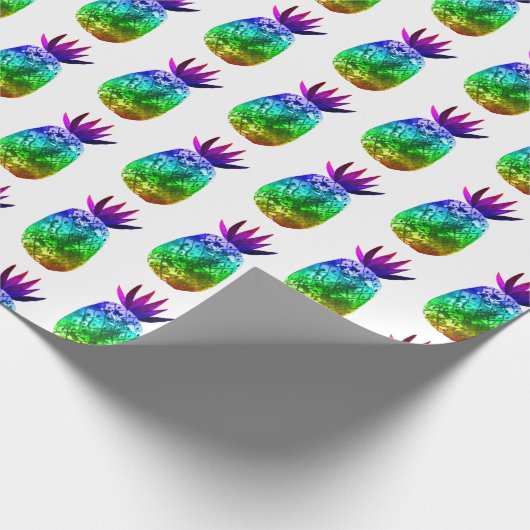 Süßes Ananas-Weichteil-Regenbogenmuster-Geschenk Geschenkpapier (Ecke)